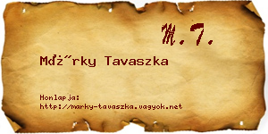 Márky Tavaszka névjegykártya